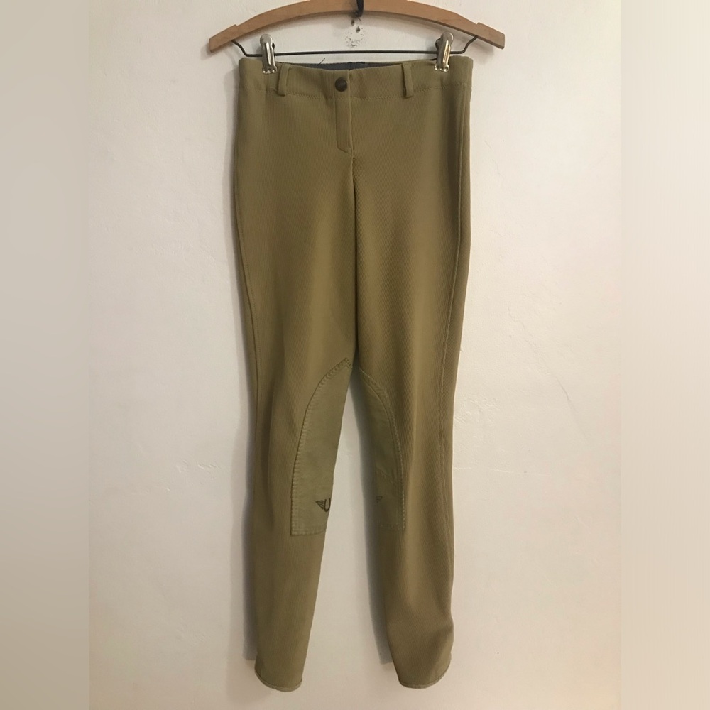 Gutos Riding Pants Women Size 24 Light Tan Low Rise Pull On Breeches